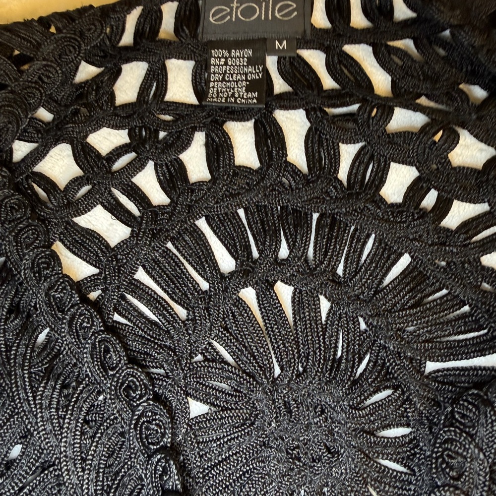 Etoile Black Hand Beaded Vest Evening‎ Collection Size Medium
Black - Picture 3 of 10